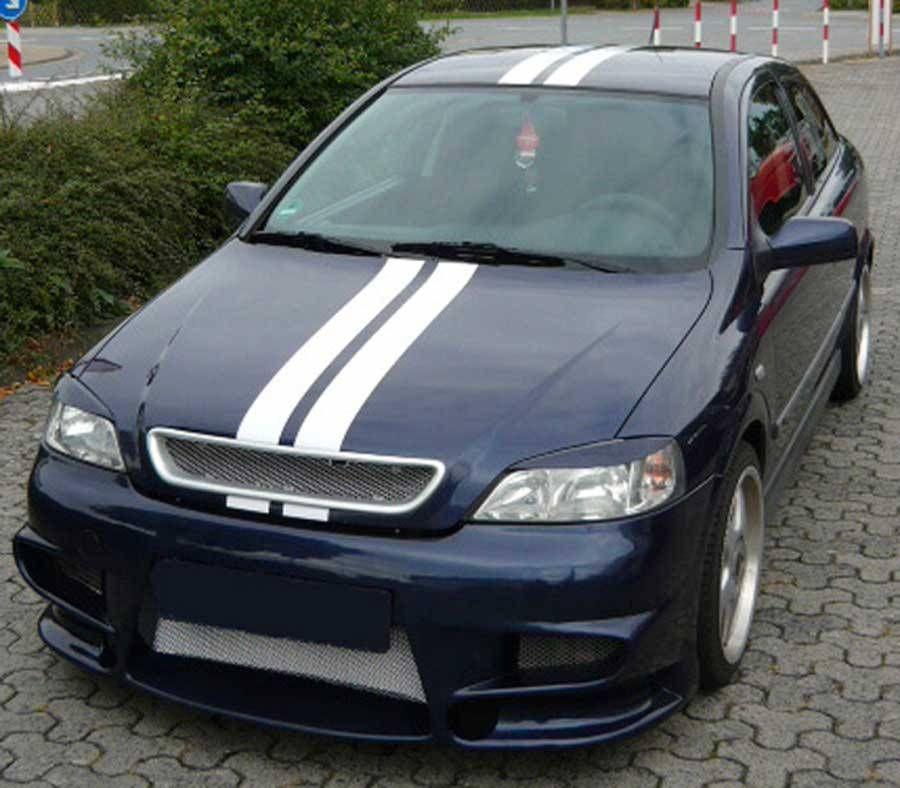 Opel Astra 3 türig - Teilfolierung - Streifen 1