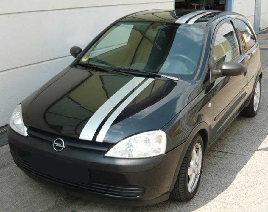 Opel Corsa 3 türig - Teilfolierung - Streifen 3
